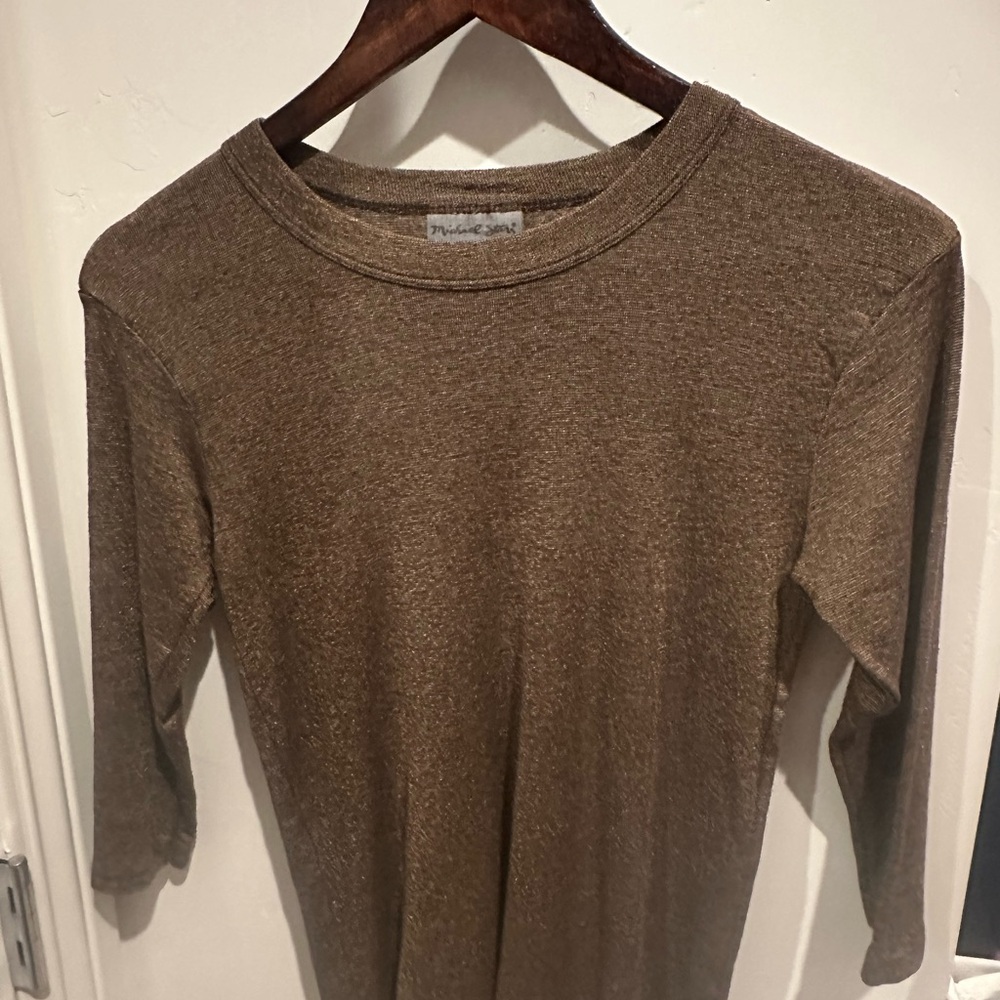 Michael Stars Brown Long Sleeve Tee